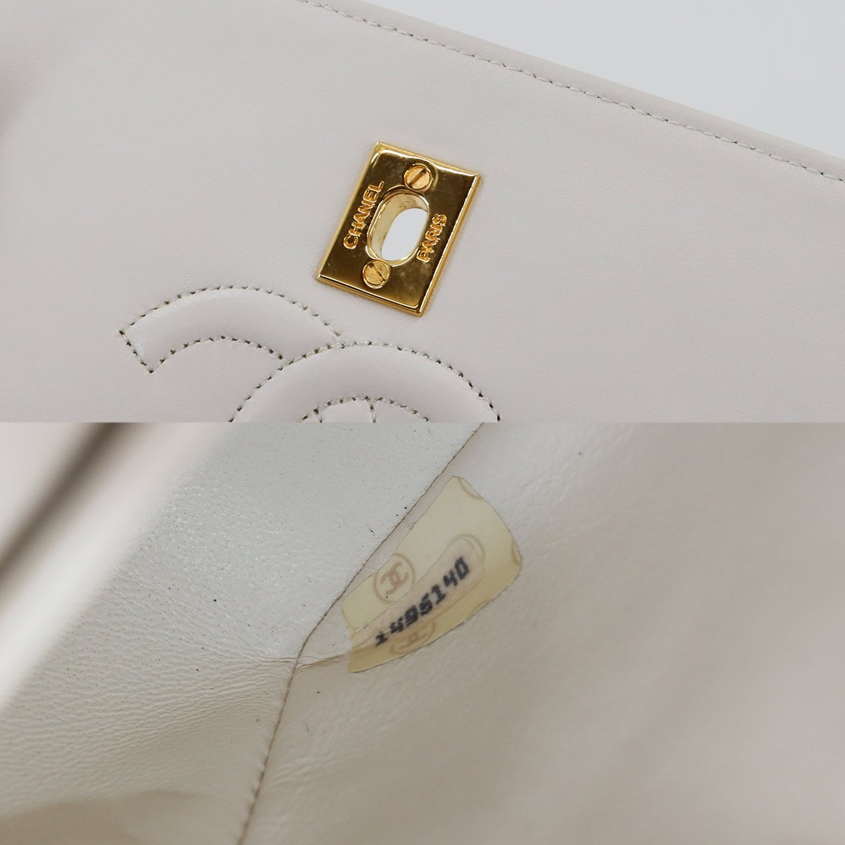 RARE Vintage Chanel Matelassé Medium Black and White Leather Chain Shoulder Bag (1989-1991)