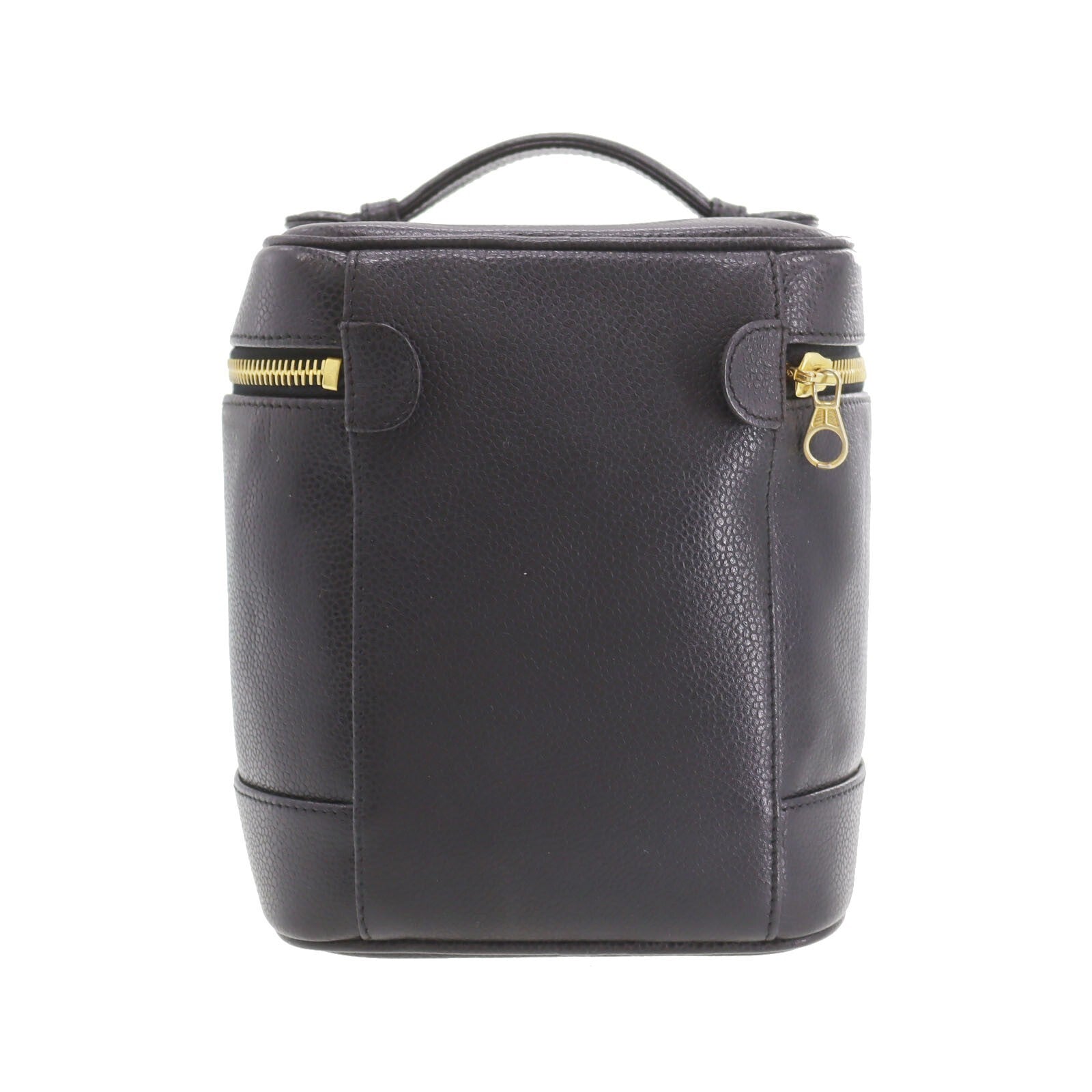 CHANEL Black Caviar Leather CC Vanity Case Bag