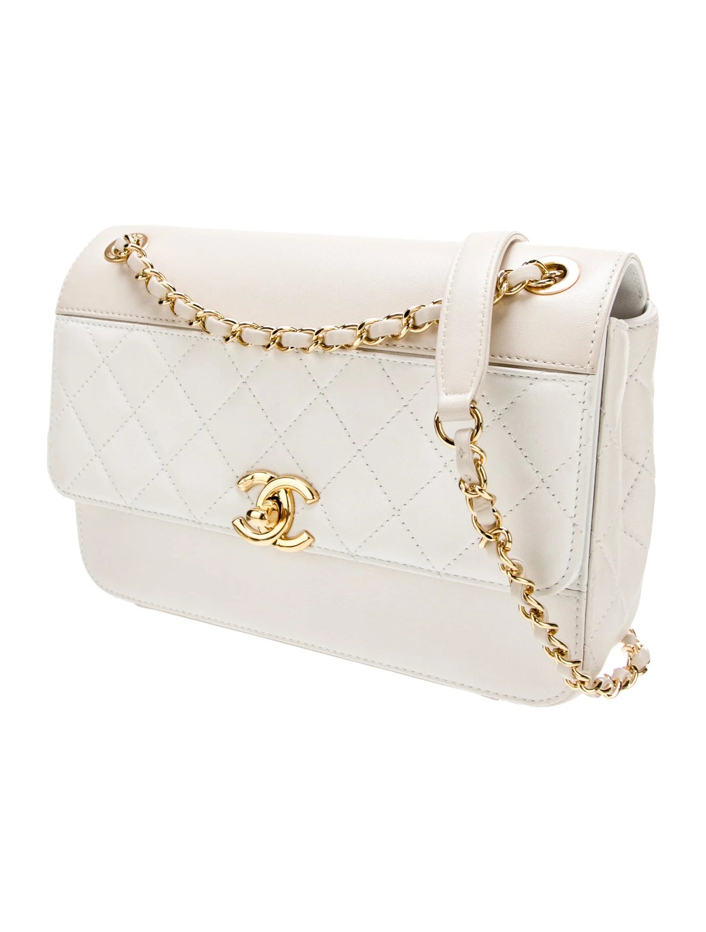 CHANEL Quilted Lambskin Leather Shoulder Bag