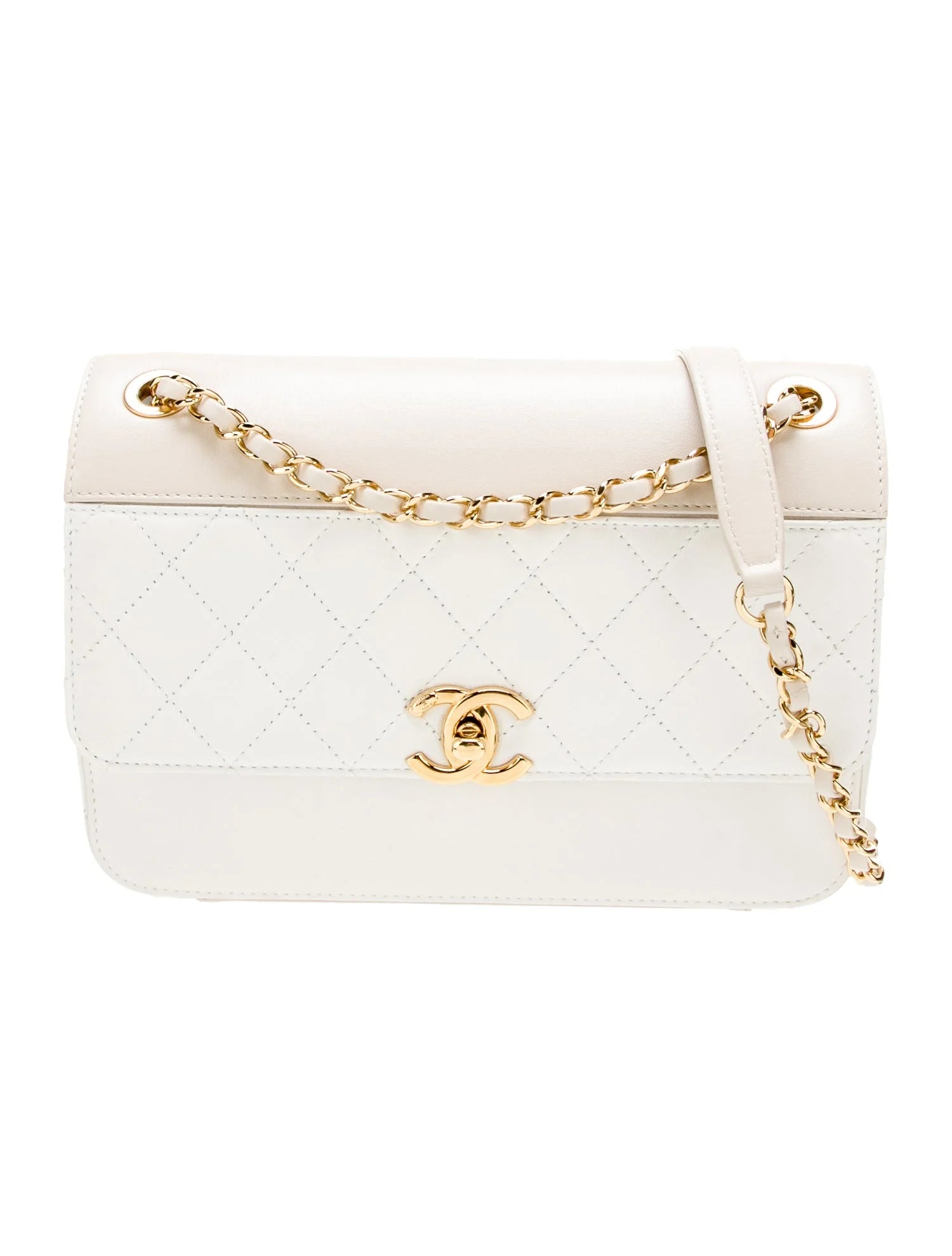 CHANEL Quilted Lambskin Leather Shoulder Bag