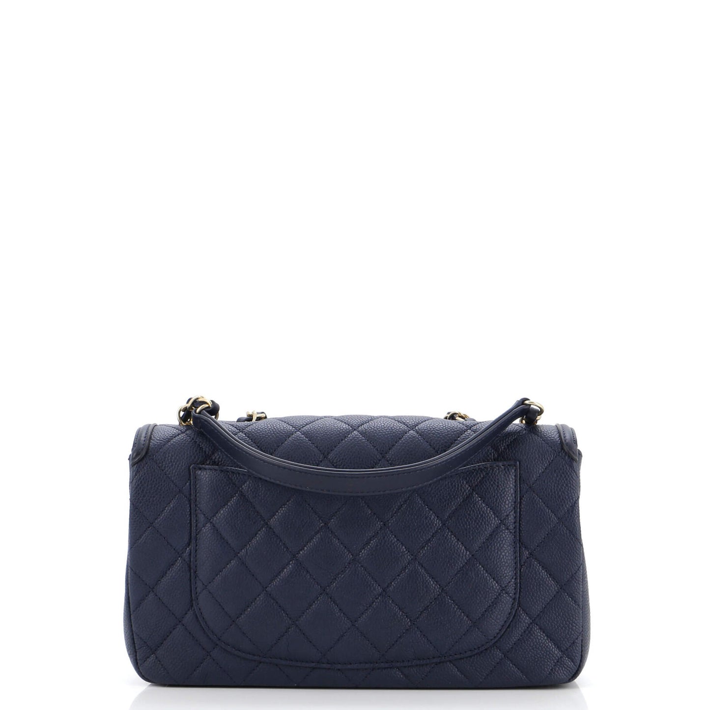 CHANEL Filigree Medium Flap Quilted Caviar Bag