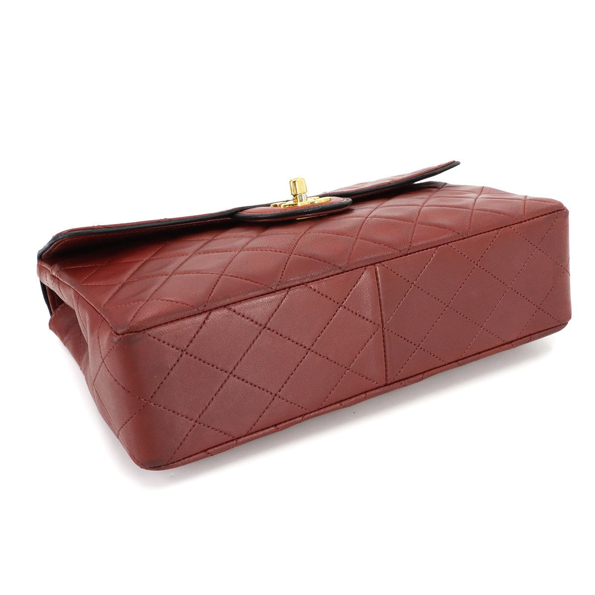 Vintage Chanel Matelassé Medium Red Leather Chain Shoulder Bag (1989-1991)