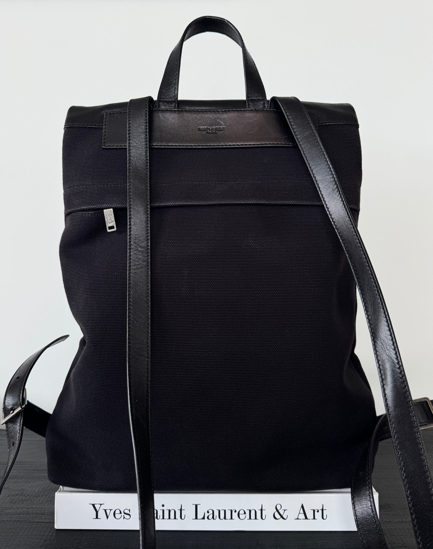 YSL Canvas and Leather Backpack