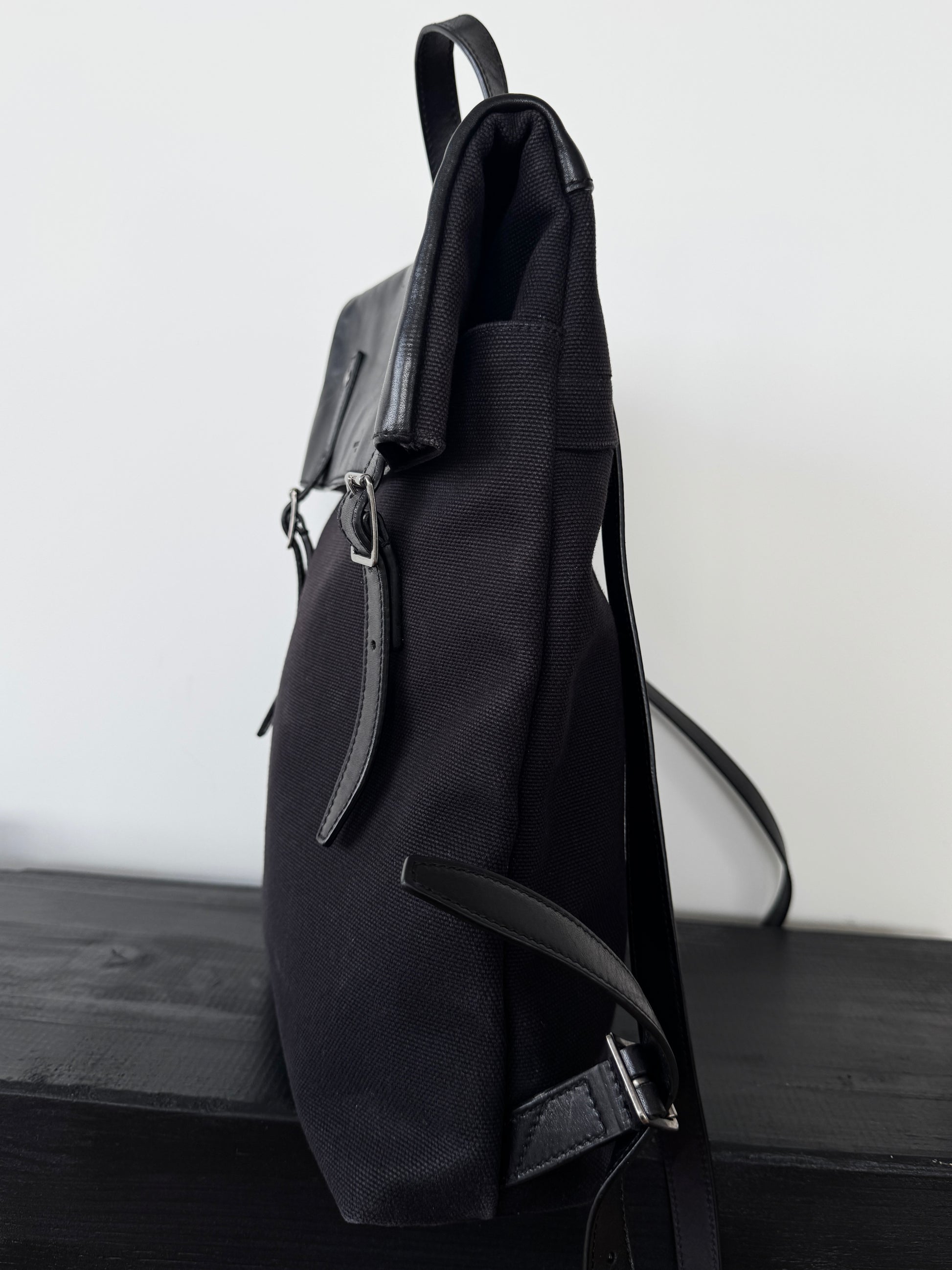 YSL Canvas and Leather Backpack