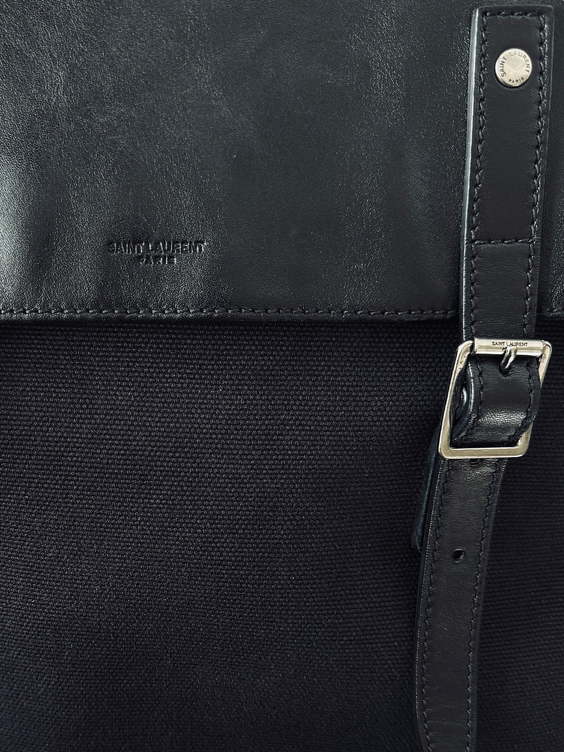 YSL Canvas and Leather Backpack